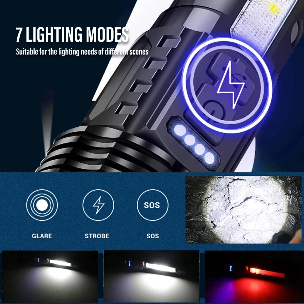 Powerful LED Flashlight Rechar - đánh giá và giá Outdoor Power Lights