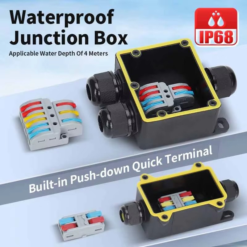 Junction Box Waterproof IP68 2 - đánh giá và giá Outdoor Power Cable Junction Box